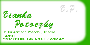 bianka potoczky business card